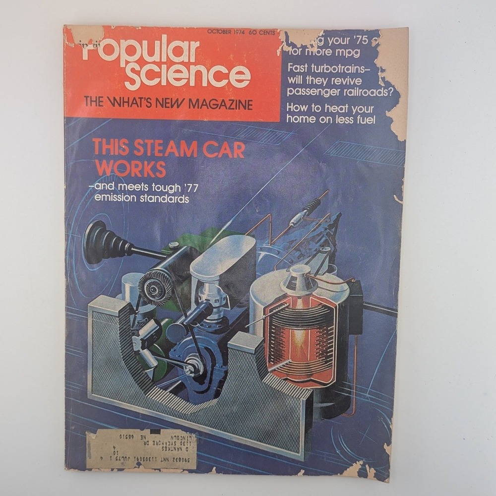 Vintage Popular Science Magazine October 1974 Steam Car Works Pall Mall Ad